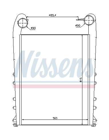 Radiador de aire de admisión Nissens 97058 - NISSENS INTERCOOLER RVI - REN