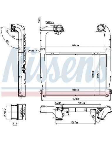 Radiador de aire de admisión Nissens 97062 - NISSENS INTERCOOLER SCANIA R-