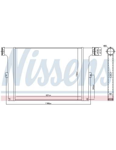 Radiador de aire de admisión Nissens 97066 - NISSENS INTERCOOLER MAN LIONS