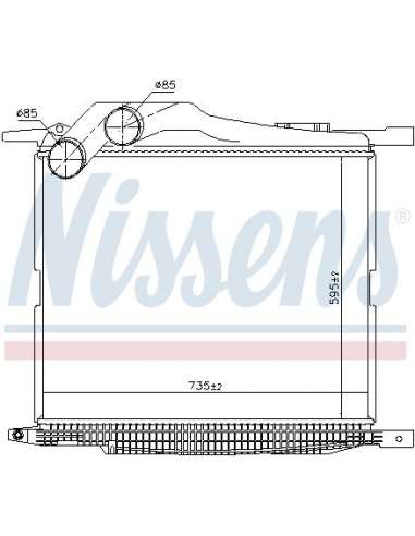 Radiador de aire de admisión Nissens 97069 - NISSENS INTERCOOLER MERCEDES