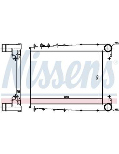 Radiador de aire de admisión Nissens 97070 - NISSENS INTERCOOLER RVI - REN