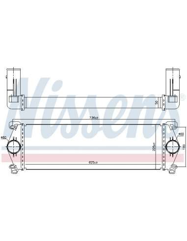 Radiador de aire de admisión Nissens 97071 - NISSENS INTERCOOLER RVI - REN