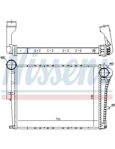 Radiador de aire de admisión Nissens 97072 - NISSENS INTERCOOLER VOLVO FL