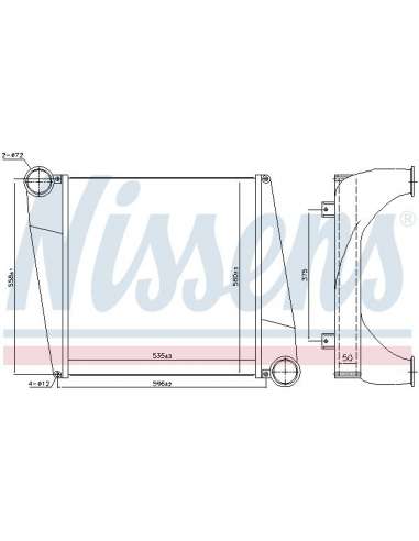 Radiador de aire de admisión Nissens 97076 - NISSENS Intercoolers