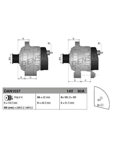 Alternador Nps DAN1037 - DAN1037 NPS DENSOALTERNATOR