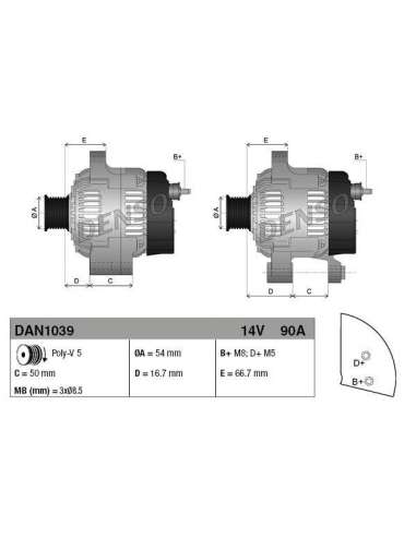 Alternador Nps DAN1039 - DAN1039 NPS DENSOALTERNATOR