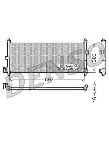 Condensador, aire acondicionado Nps DCN46011 - DCN46011 DENSO CONDENSOR