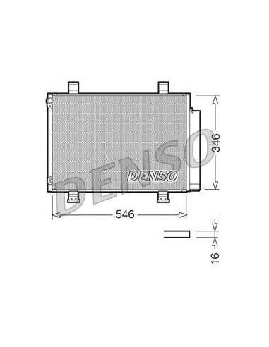 Condensador, aire acondicionado Nps DCN47001 - DCN47001 DENSO CONDENSOR