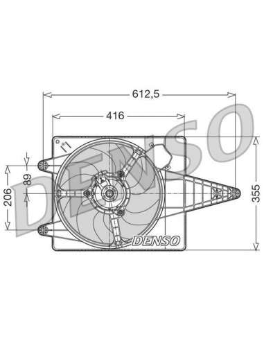 Ventilador, refrigeración del motor Nps DER01004 - DER01004 NPS DENSOMOTOFAN