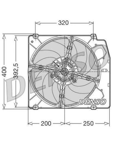 Ventilador, refrigeración del motor Nps DER01005 - DER01005 NPS DENSOMOTOFAN