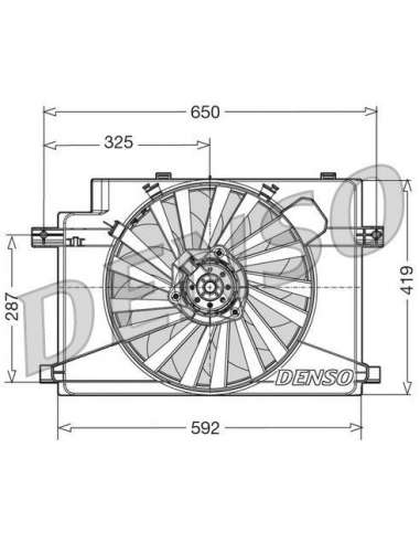 Ventilador, refrigeración del motor Nps DER01006 - DER01006 NPS DENSOMOTOFAN