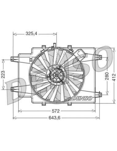 Ventilador, refrigeración del motor Nps DER01007 - DER01007 NPS DENSOMOTOFAN