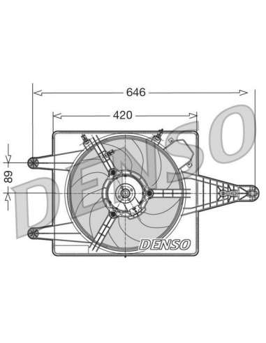 Ventilador, refrigeración del motor Nps DER01010 - DER01010 NPS DENSOMOTOFAN