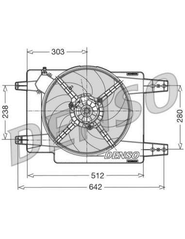 Ventilador, refrigeración del motor Nps DER01011 - DER01011 NPS DENSOMOTOFAN