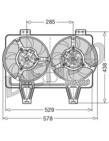 Ventilador, refrigeración del motor Nps DER01016 - DER01016 NPS DENSOMOTOFAN