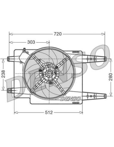Ventilador, refrigeración del motor Nps DER01017 - DER01017 NPS DENSOMOTOFAN