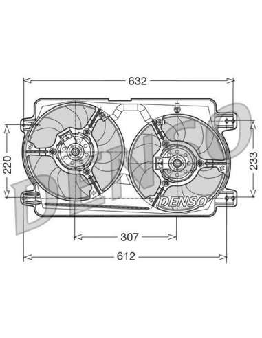 Ventilador, refrigeración del motor Nps DER01018 - DER01018 NPS DENSOMOTOFAN