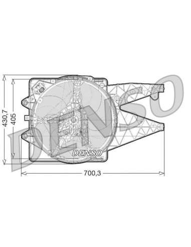 Ventilador, refrigeración del motor Nps DER01021 - DER01021 NPS DENSOMOTOFAN