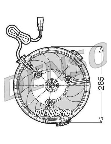 Ventilador, refrigeración del motor Nps DER02005 - DER02005 DENSO MOTO FAN