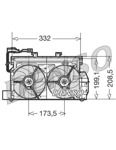 Ventilador, refrigeración del motor Nps DER07001 - DER07001 DENSO MOTO FAN