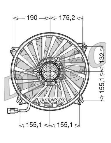 Ventilador, refrigeración del motor Nps DER07005 - DER07005 DENSO MOTO FAN