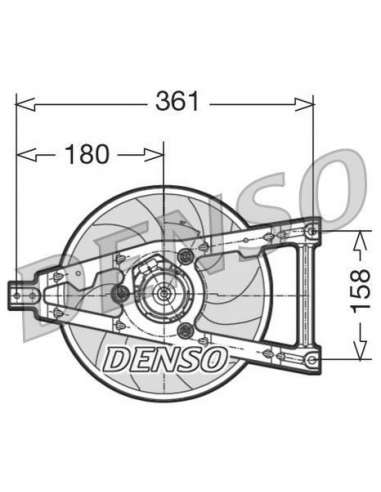 Ventilador, refrigeración del motor Nps DER09011 - DER09011 DENSO MOTO FAN