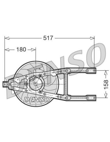 Ventilador, refrigeración del motor Nps DER09012 - DER09012 DENSO MOTO FAN