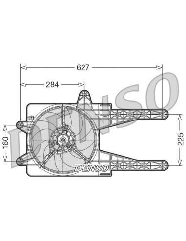 Ventilador, refrigeración del motor Nps DER09013 - DER09013 DENSO MOTO FAN