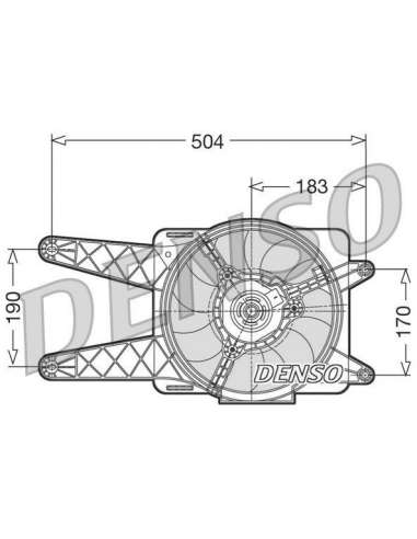 Ventilador, refrigeración del motor Nps DER09016 - DER09016 DENSO MOTO FAN