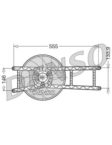 Ventilador, refrigeración del motor Nps DER09017 - DER09017 DENSO MOTO FAN
