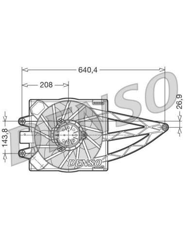 Ventilador, refrigeración del motor Nps DER09018 - DER09018 DENSO MOTO FAN