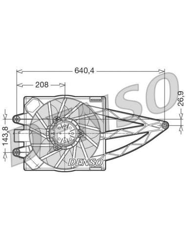 Ventilador, refrigeración del motor Nps DER09019 - DER09019 DENSO MOTO FAN