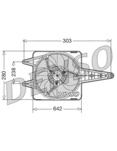 Ventilador, refrigeración del motor Nps DER09029 - DER09029 DENSO MOTO FAN