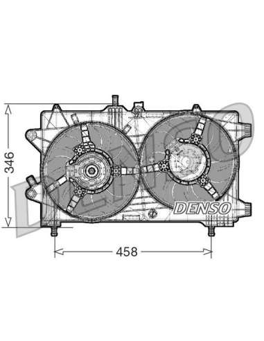 Ventilador, refrigeración del motor Nps DER09044 - DER09044 DENSO MOTO FAN
