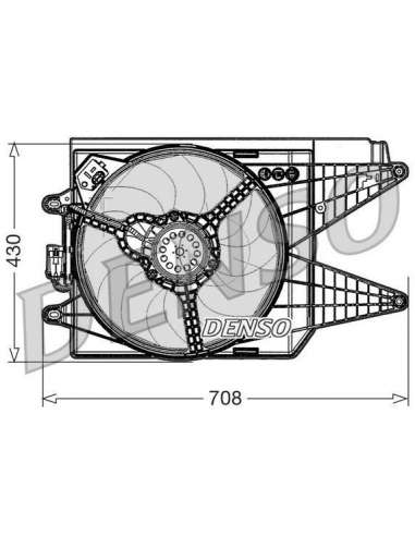 Ventilador, refrigeración del motor Nps DER09049 - DER09049 DENSO MOTO FAN