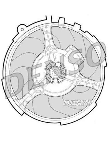 Ventilador, refrigeración del motor Nps DER09060 - DER09060 DENSO MOTO FAN
