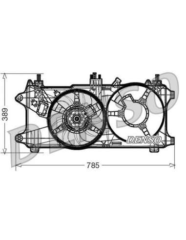 Ventilador, refrigeración del motor Nps DER09084 - DER09084 DENSO MOTO FAN