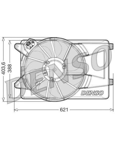 Ventilador, refrigeración del motor Nps DER09306 - DER09306 DENSO MOTO FAN