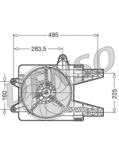 Ventilador, refrigeración del motor Nps DER13003 - DER13003 DENSO MOTO FAN