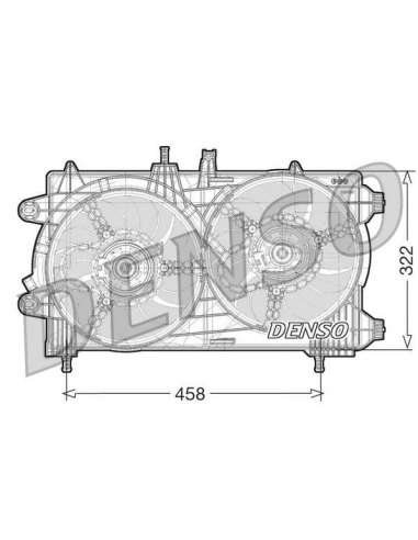 Ventilador, refrigeración del motor Nps DER13008 - DER13008 DENSO MOTO FAN