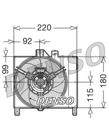 Ventilador, refrigeración del motor Nps DER16002 - DER16002 DENSO MOTO FAN