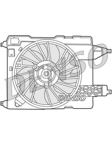 Ventilador, refrigeración del motor Nps DER23002 - DER23002 DENSO MOTO FAN