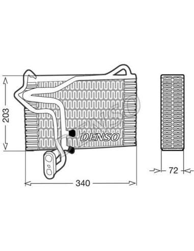 Evaporador, aire acondicionado Nps DEV02002 - DEV02002 DENSO EVAPORATOR BEHR HELLA SERVICE  PREMIUM LINE 