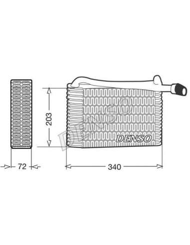 Evaporador, aire acondicionado Nps DEV02004 - DEV02004 DENSO EVAPORATOR BEHR HELLA SERVICE  PREMIUM LINE 