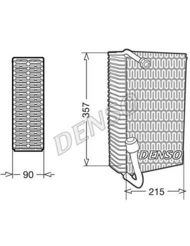 Evaporador, aire acondicionado Nps DEV02006 - DEV02006 DENSO EVAPORATOR BEHR HELLA SERVICE  PREMIUM LINE 