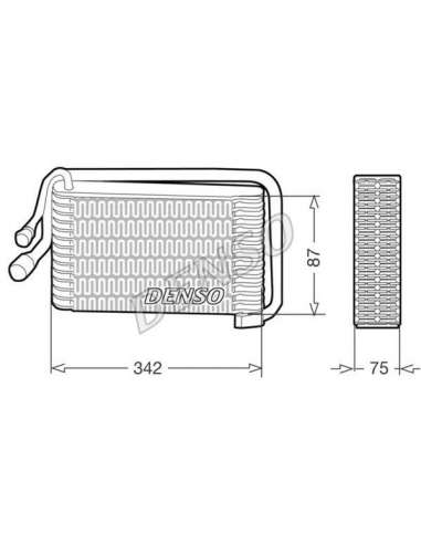 Evaporador, aire acondicionado Nps DEV09001 - DEV09001 DENSO EVAPORATOR BEHR HELLA SERVICE  PREMIUM LINE 