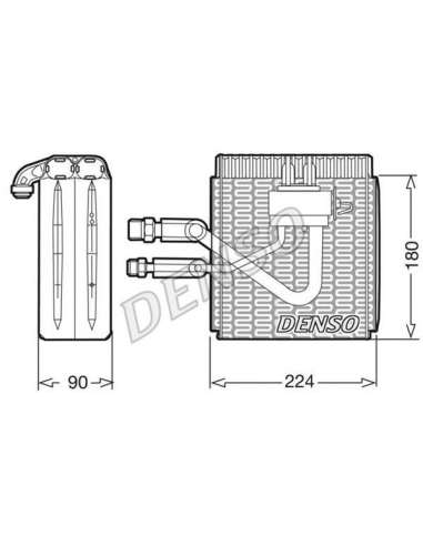 Evaporador, aire acondicionado Nps DEV09005 - DEV09005 DENSO EVAPORATOR BEHR HELLA SERVICE  PREMIUM LINE 