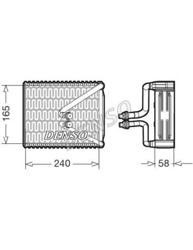 Evaporador, aire acondicionado Nps DEV09080 - DEV09080 DENSO EVAPORATOR BEHR HELLA SERVICE  PREMIUM LINE 