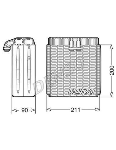 Evaporador, aire acondicionado Nps DEV12001 - DEV12001 DENSO EVAPORATOR BEHR HELLA SERVICE  PREMIUM LINE 