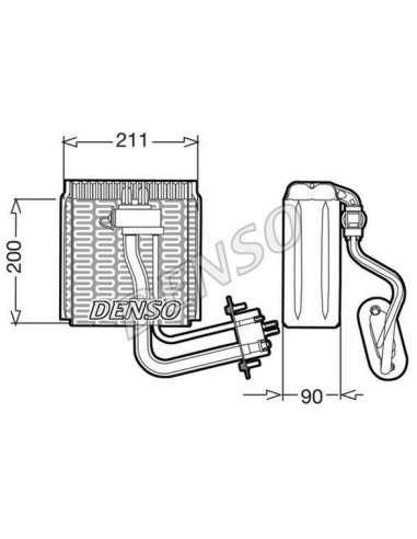 Evaporador, aire acondicionado Nps DEV12002 - DEV12002 DENSO EVAPORATOR BEHR HELLA SERVICE  PREMIUM LINE 